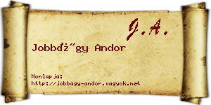 Jobbágy Andor névjegykártya
