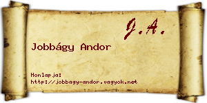 Jobbágy Andor névjegykártya